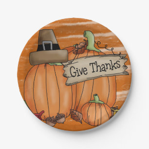 Assiettes En Carton Plaques de papier Thanksgiving