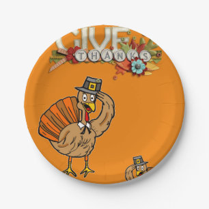 Assiettes En Carton Plaques de papier Thanksgiving