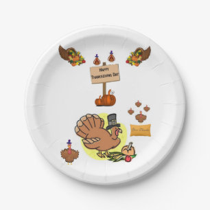 Assiettes En Carton Plaques de papier Thanksgiving