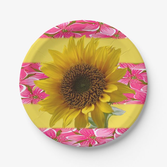 Assiettes En Carton Plaques de papier tournesol (Devant)
