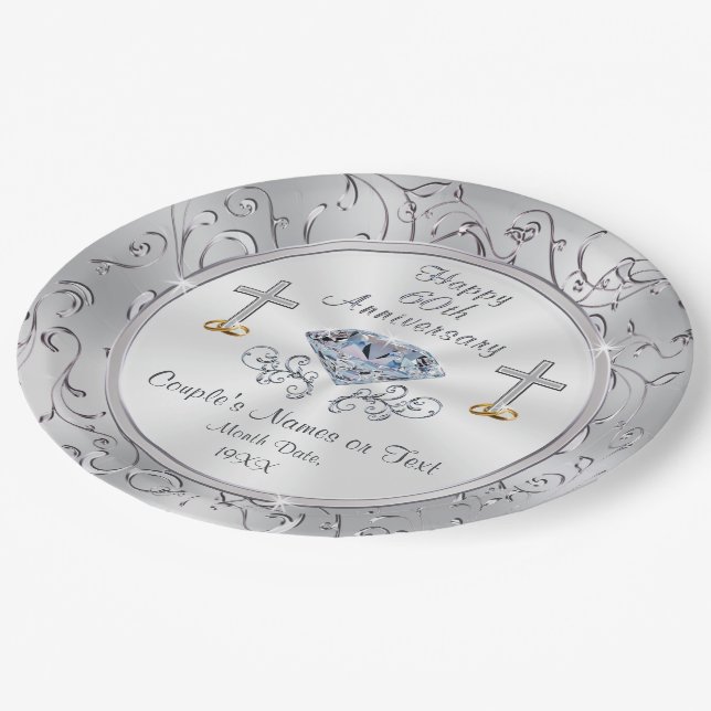 Assiettes En Carton Plaques de papier traditionnelles chrétiennes du 6 (Angle)