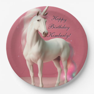 Assiettes En Carton Plaques de papier Unicorne