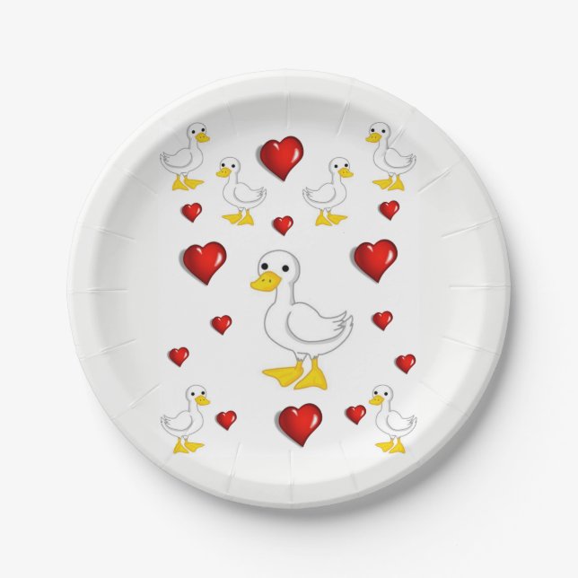 Assiettes En Carton Plaques de papier Valentine's (Devant)