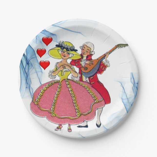 Assiettes En Carton Plaques de papier Valentine's (Devant)