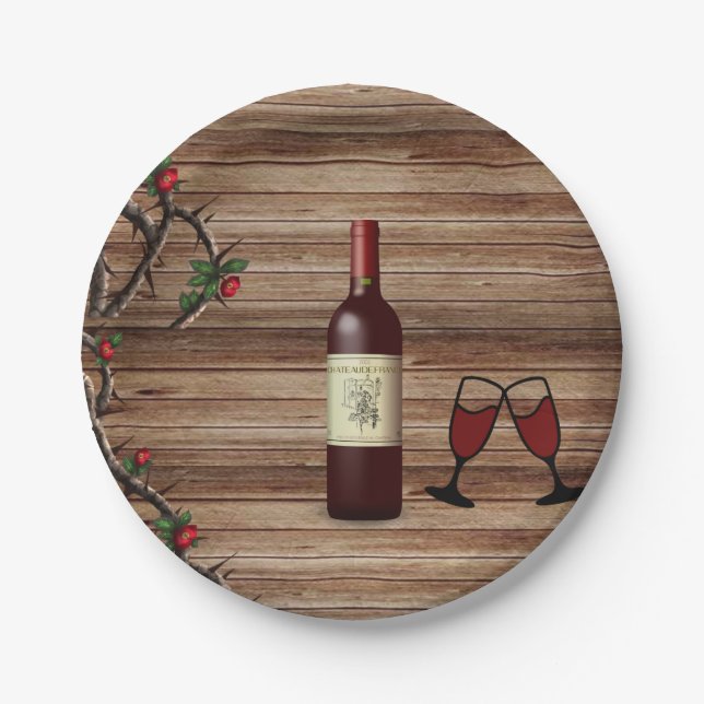 Assiettes En Carton Plaques de papier Vineyard (Devant)