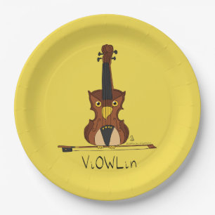 Assiettes En Carton Plaques de papier ViOWLin Violin Owl
