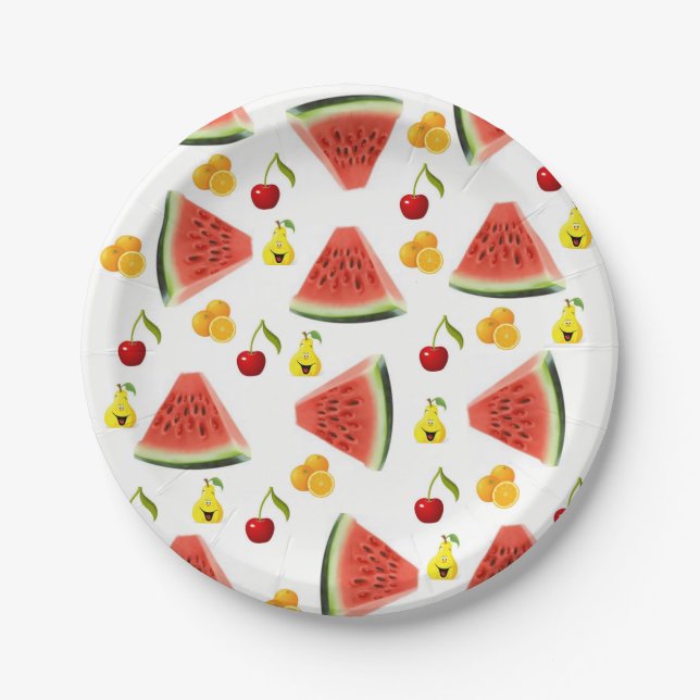 Assiettes En Carton Plaques de papier Watermon (Devant)