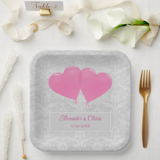 Assiettes En Carton Plaques de papier Wedding shower de ballons de coe (Mariage)