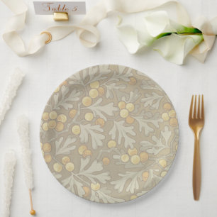 Assiettes En Carton Plaques de papier William Morris Oak et Acorn