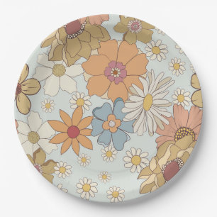 Assiettes En Carton Plaques de partie rétros Baby shower super