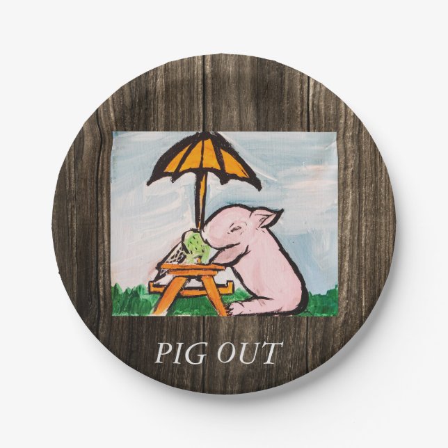 Assiettes En Carton plaques de porc (Devant)