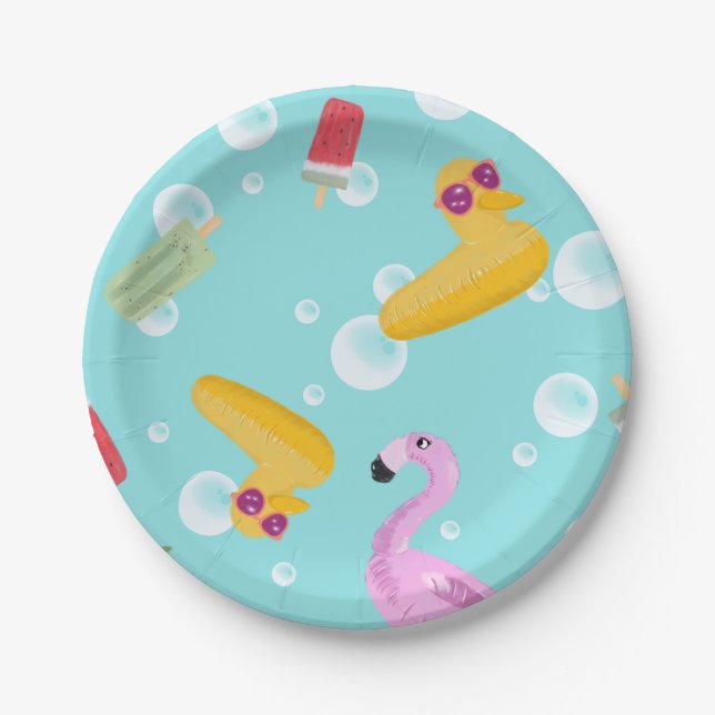 Assiettes En Carton Plaques d'été (Devant)