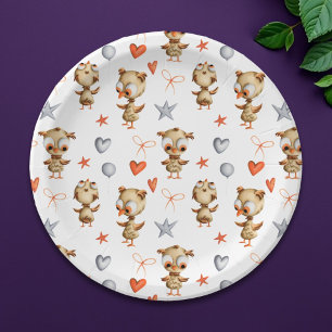 Assiettes En Carton Plaques en papier à billes de choux mignons
