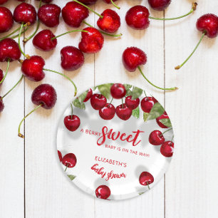 Assiettes En Carton Plaques en papier Baby shower de cerisier doux Ber