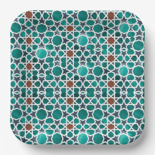 Assiettes En Carton Plaques en papier Carré d'art marocain