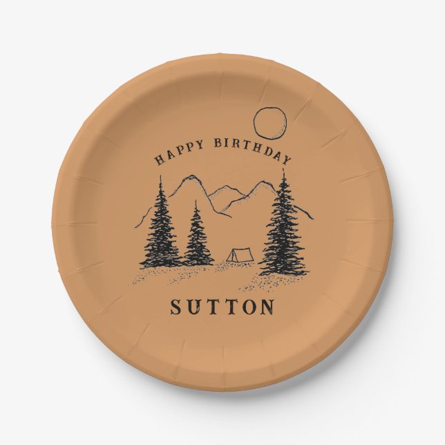Assiettes En Carton Plaques en papier d'anniversaire personnalisées Ca (Devant)