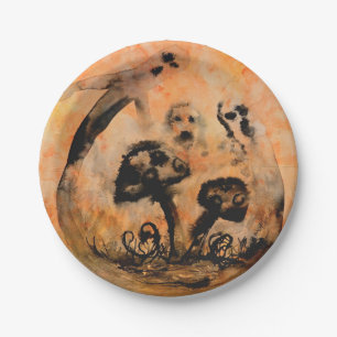 Assiettes En Carton Plaques en papier de champignons fantômes