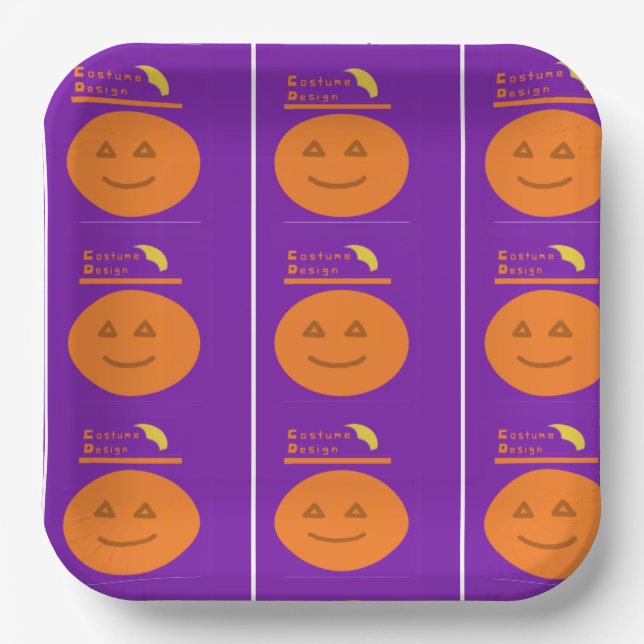 Assiettes En Carton Plaques en papier de conception de costume (Recto)