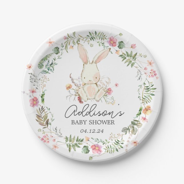 Assiettes En Carton Plaques en papier de lapin, plaques de pâques, (Devant)