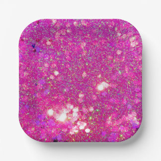 Assiettes En Carton Plaques en papier de Parties scintillant Glam Glit