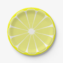 Plaques en papier de pique-nique Fruit citron