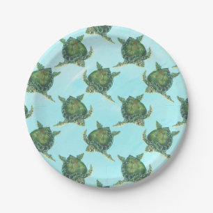 Assiettes En Carton Plaques en papier de tortue de mer