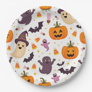 Assiettes En Carton Plaques en papier d'Halloween - Parfait pour les f