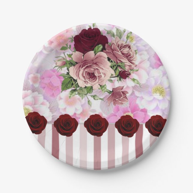 Assiettes En Carton Plaques en papier Fête des mères (Devant)