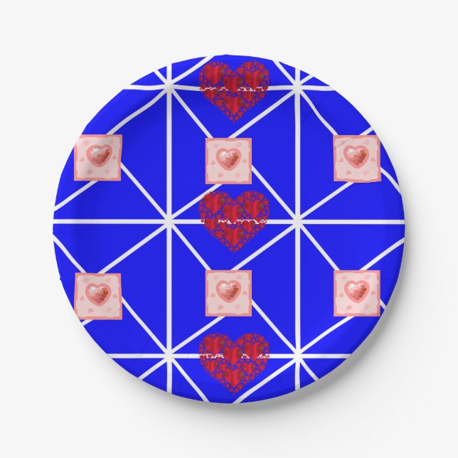 Assiettes En Carton Plaques en papier Fête des mères (Devant)