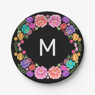 Assiettes En Carton Plaques en papier Fiesta Monogram