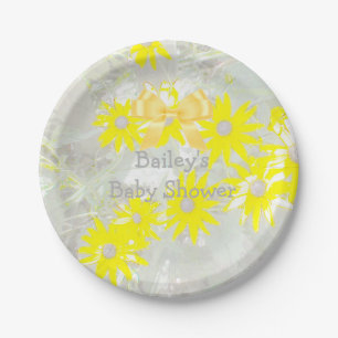 Assiettes En Carton Plaques en papier gris et jaune pâle