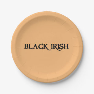 Assiettes En Carton Plaques en papier irlandais noir et tan