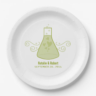 Assiettes En Carton Plaques en papier Mariage Green Sweet Chemistry