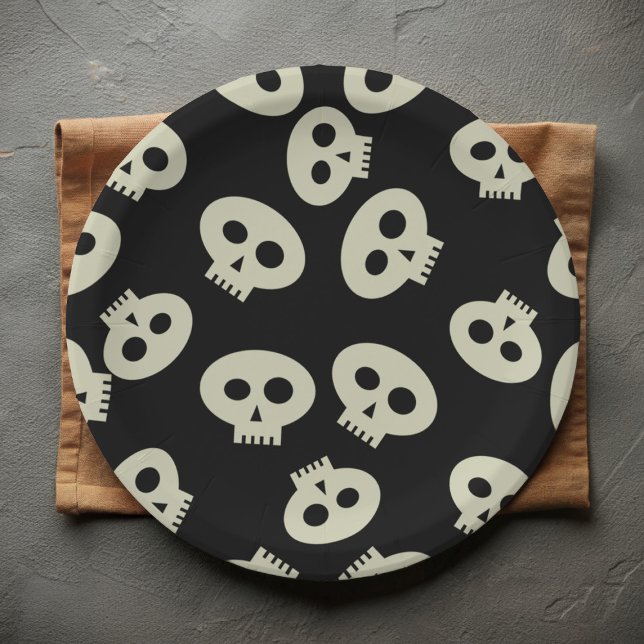 Assiettes En Carton Plaques en papier noir Motif mignonne (Perfect paper plate for your Halloween parties!)