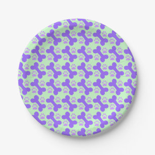 Assiettes En Carton Plaques en papier paw et os de chien