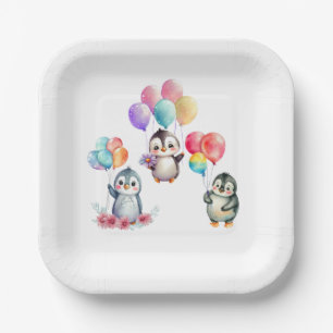 Assiettes En Carton Plaques en papier pingouin