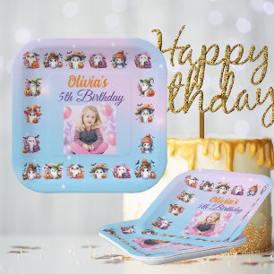 Assiettes En Carton Plaques en papier pour enfant à l'anniversaire de 