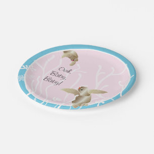 Assiettes En Carton Plaques en papier "Rose bleu tortue"