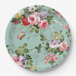 Assiettes En Carton Plaques en papier Roses Roses vintages