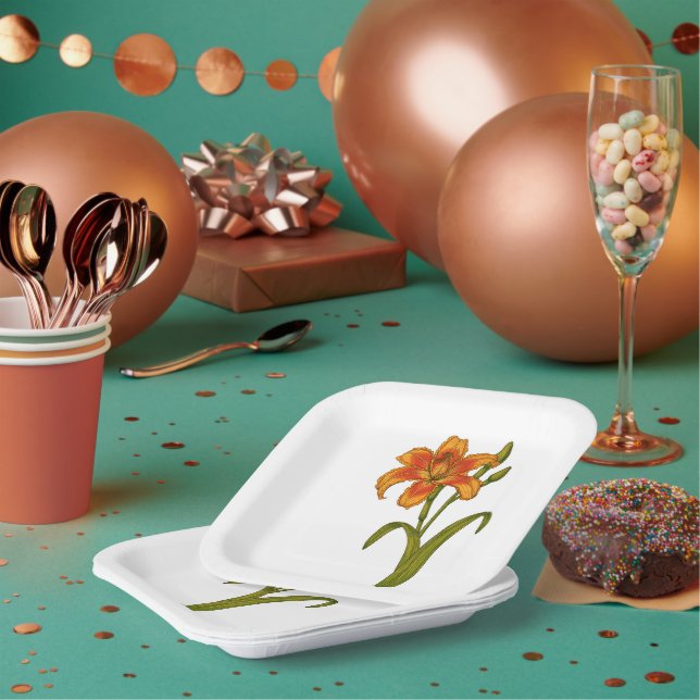 Assiettes En Carton Plaques en papier tawny (Multi)