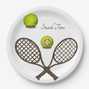 Assiettes En Carton Plaques en papier tournesol Tennis