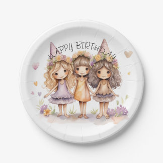 Assiettes En Carton Plaques Fairy Birday Party