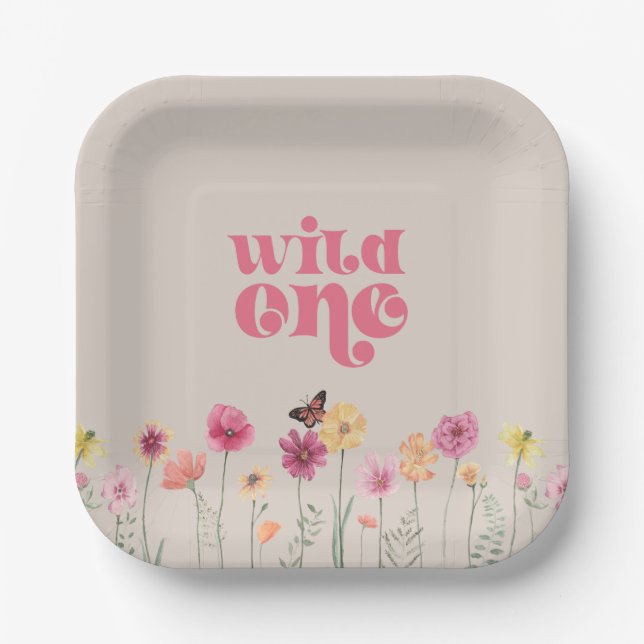Assiettes En Carton Plaques fleur sauvage d'une fête Fleur sauvage (Recto)