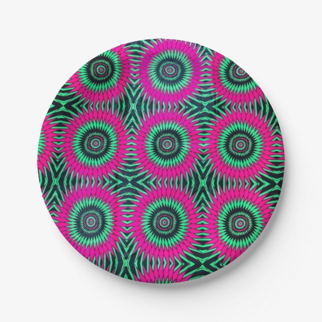 Assiettes En Carton Plaques Motifs africaines (Devant)