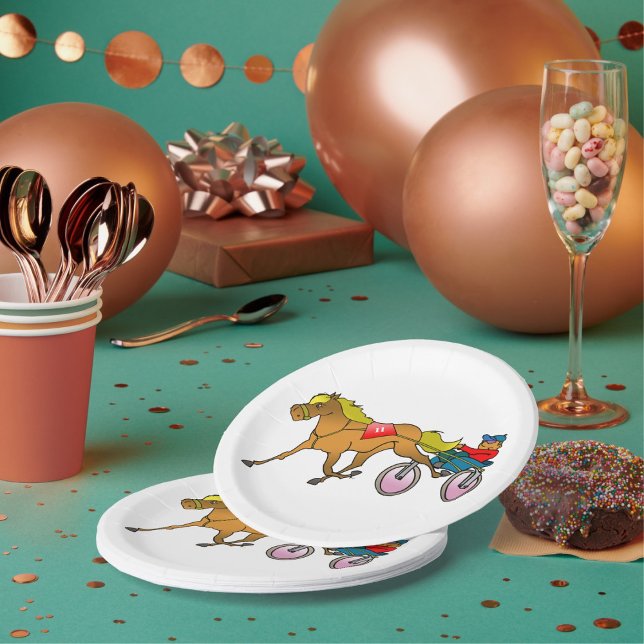 Assiettes En Carton Plaques Papier À Cheval Et Buggy (Créateur téléchargé)