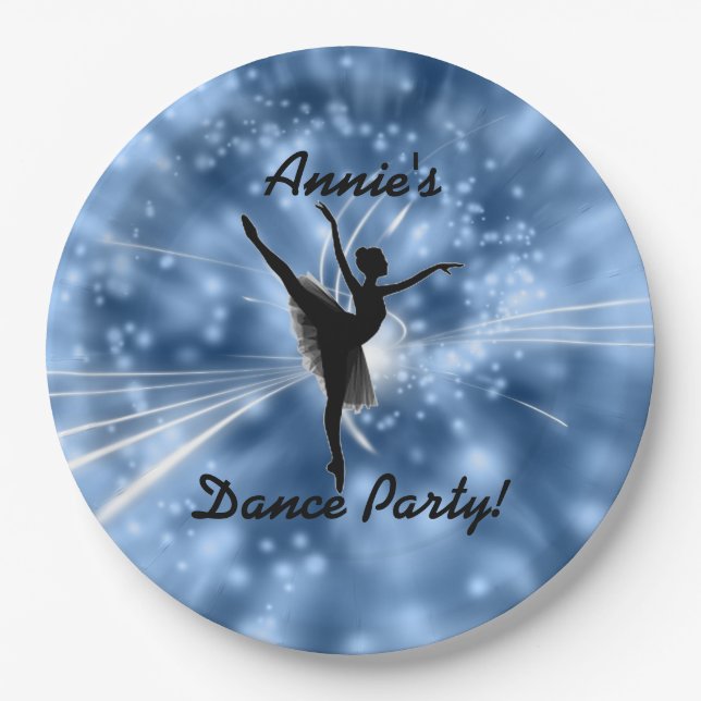 Assiettes En Carton Plaques papier Ballerina Dance Party (Devant)