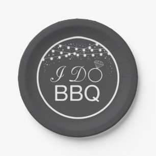 Assiettes En Carton Plaques papier BBQ / I Do BBQ Plaques papier
