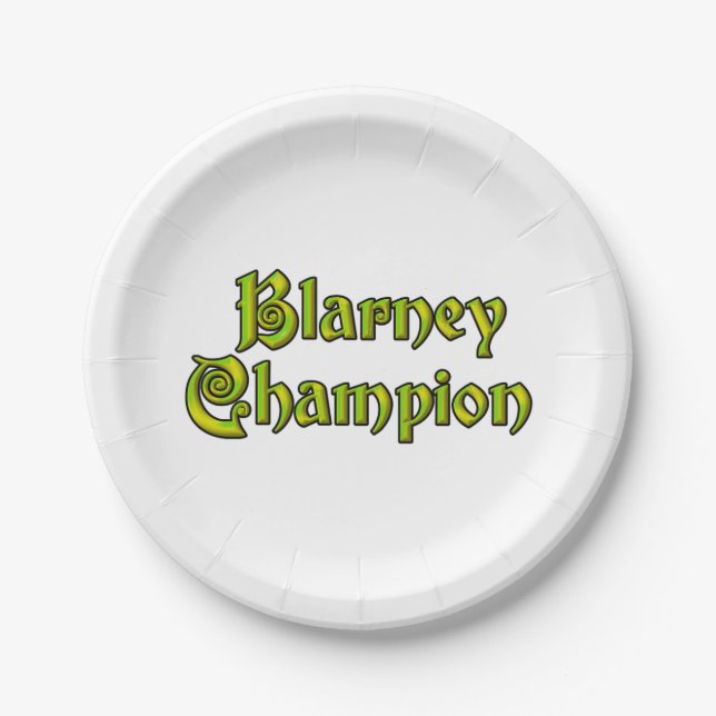 Assiettes En Carton Plaques papier Blarney Champion (Devant)