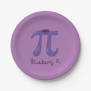 Assiettes En Carton Plaques papier Blueberry Pi Cute Math Pi Day Party