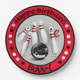 Assiettes En Carton Plaques papier Bowling Birthday Party